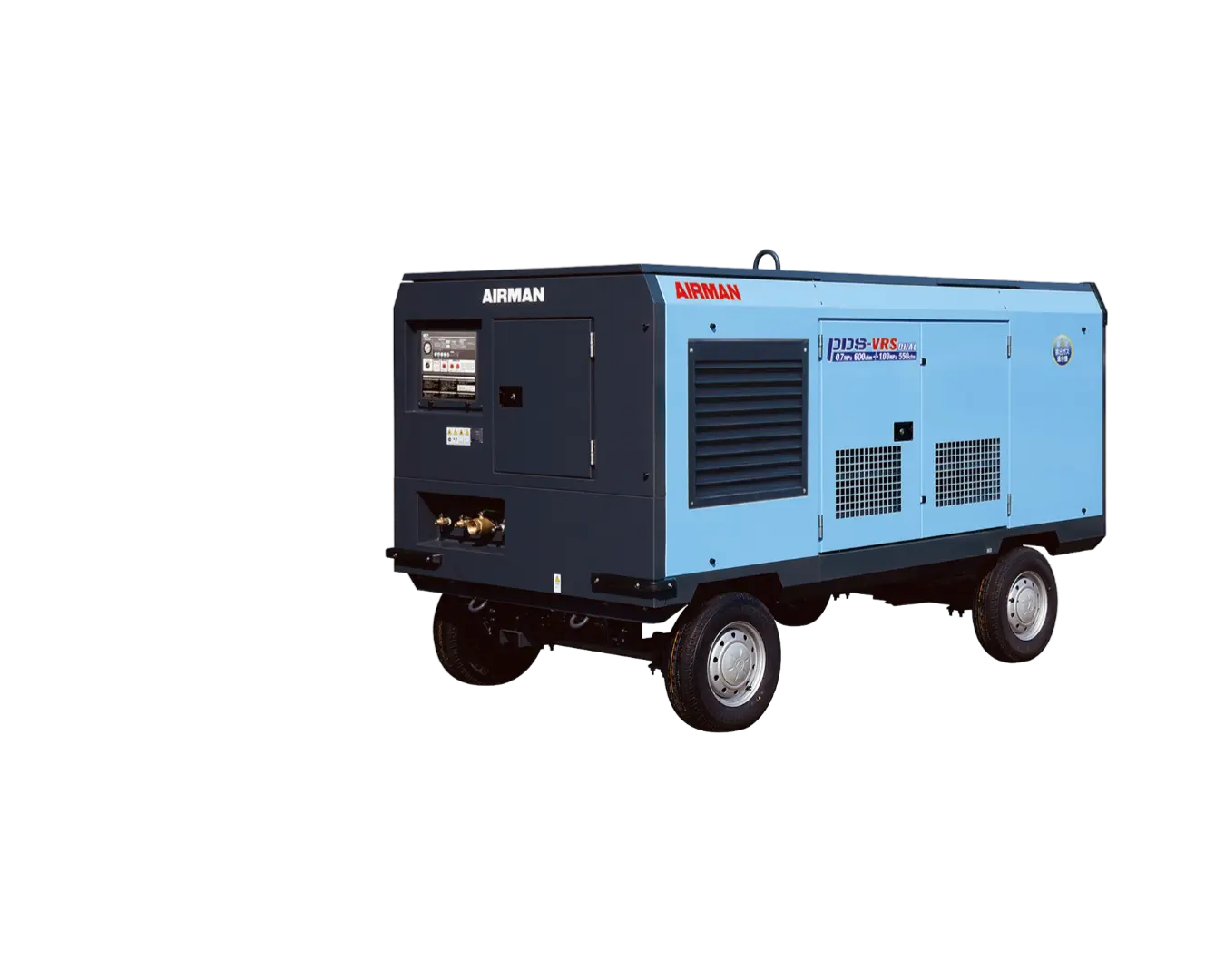 Компрессор AIRMAN серии PDS600S/F550S-4C5 на шасси (высокое давление)