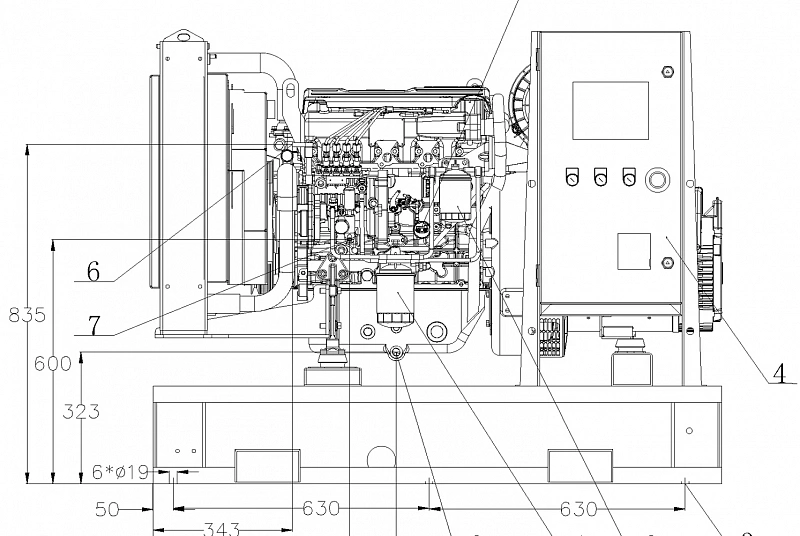 Дизельный генератор Weichai GD25W