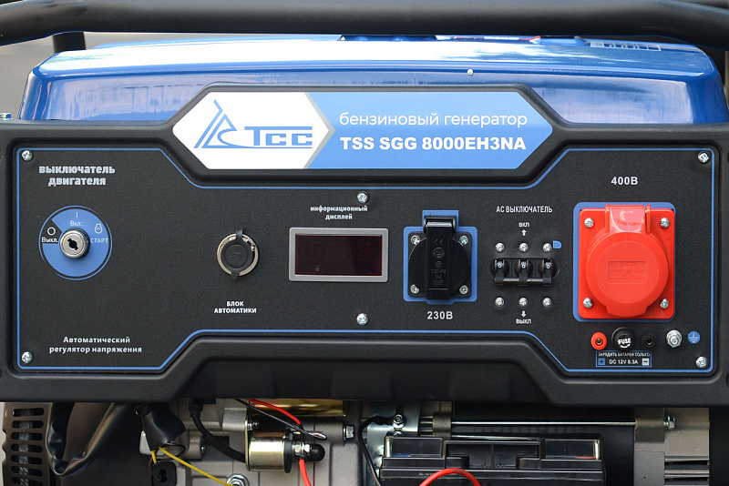 Бензиновый генератор 8 кВт TSS SGG 8000EH3NA в кожухе