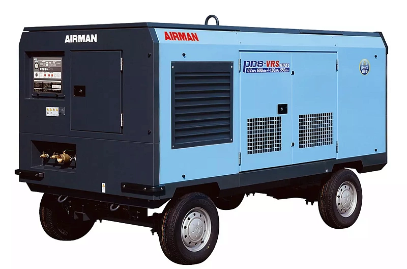 Компрессор AIRMAN серии PDS600S/F550S-4C5 на шасси (высокое давление)